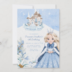 Invitation de la soirée thé princesse hivernale ne