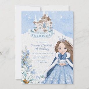 Invitation de la soirée thé princesse hivernale ne