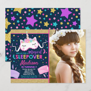 Invitation de la Unicorn Sleepover Party