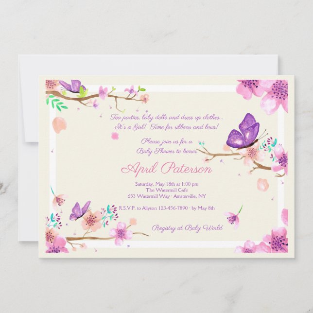 Invitation de la Vallée des papillons (Devant)