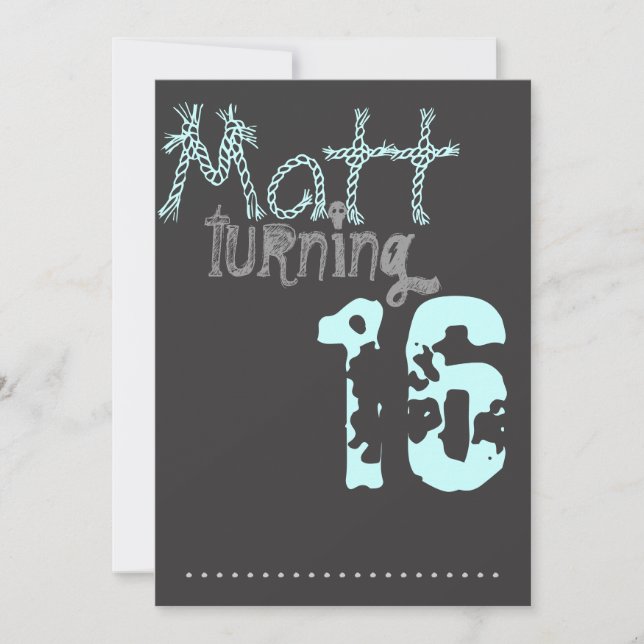 Invitation de l'adolescence d'anniversaire de (Devant)