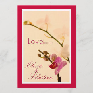 Invitation de l'Amour amoureux des orchidées
