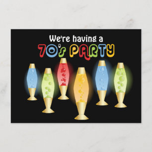 Invitation De lampes partie super les années 70