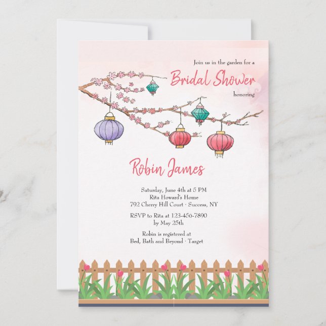 Invitation de lampions (Devant)