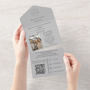Invitation de lancement d'entreprise 2 en 1 + Cart