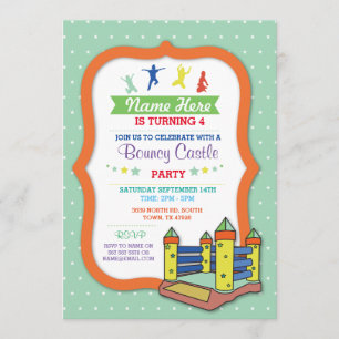 Invitation de l'Anniversaire de enfant vert de Bou