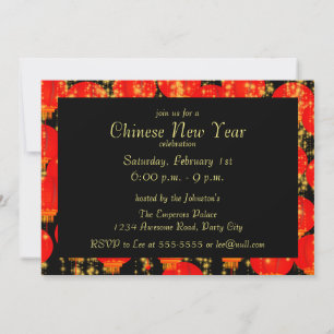 Invitation de lanternes chinoises