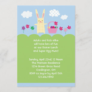 Invitation de lapin de Pâques