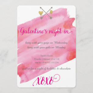 Invitation de l'aquarelle de Galentine