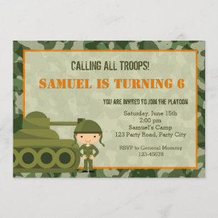 Invitation de l'armée à un soldat de Camouflage