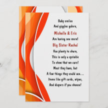 Invitation de l'aspersion de bébé