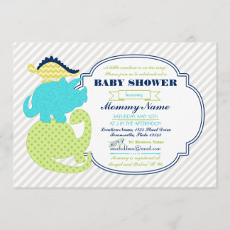 Invitation de l'Baby shower de Tiny Dinosaur