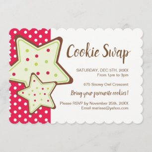 Invitation de l'échange de cookies de Noël