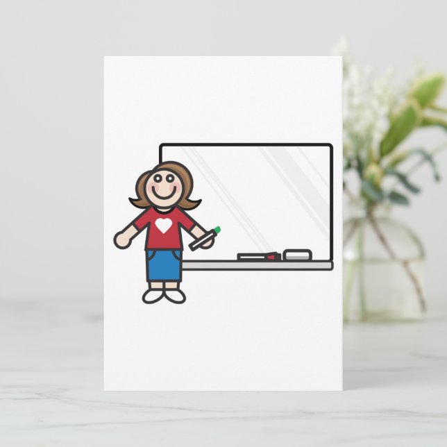 Invitation de l'enseignant et du tableau blanc (Debout devant)