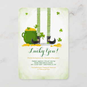 Invitation de Leprechaun Legs St. Patrick's Day