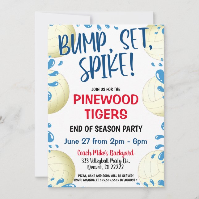 INVITATION DE L'ÉQUIPE DE VOLLEYBALL (Devant)