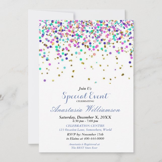 INVITATION DE L'ÉVÉNEMENT DE FÊTE (Devant)