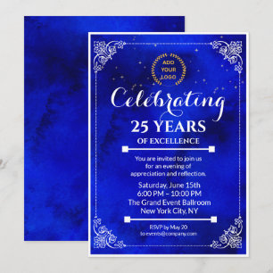 Invitation de l'événement professionnel Navy Blue
