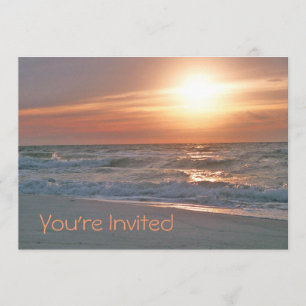 Invitation de lever de soleil de plage