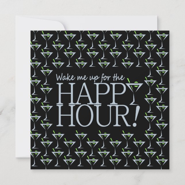 Invitation de l'Happy Hour, personnaliser (Devant)