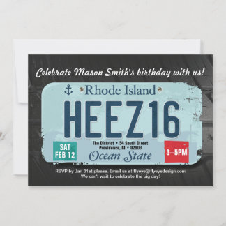 Invitation de licence RI Boy's 16th Birthday