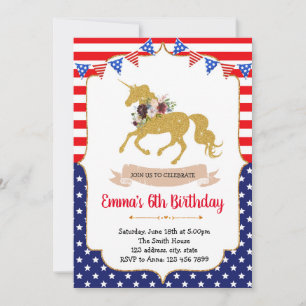 invitation de licorne du 4 juillet