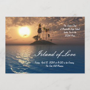 Invitation de l'île tropicale Palm Prom