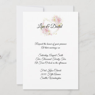 Invitation de Lily rose faire-part de mariage