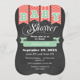 Invitation de l'indicateur de Baby shower du table