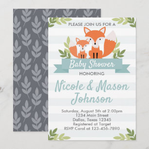 Invitation de l'invitation du Baby shower de Woodl
