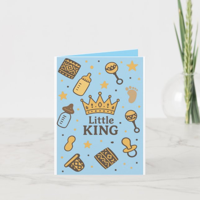 Invitation de Little King Baby shower (Devant)
