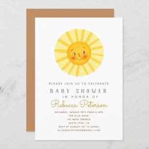 Invitation de Little Sun Baby shower