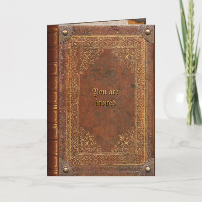 Invitation de livre antique (Devant)