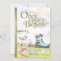 Invitation de livre d'histoires d'anniversaire de