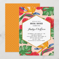 Invitation de l'Oiseau du Paradis tropical de la D