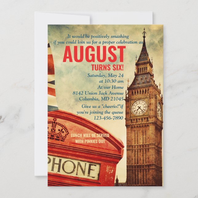 Invitation de Londres (Devant)