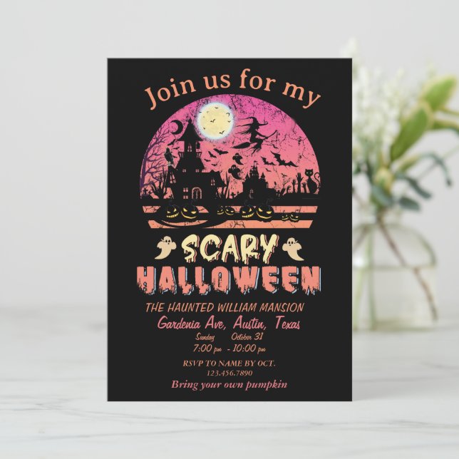 Invitation de l'organisateur de soirée d'Halloween (Debout devant)