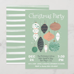 Invitation de l'ornement de Noël rétro