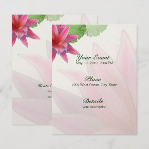 Invitation de Lotus rose 4,25 x 5,5