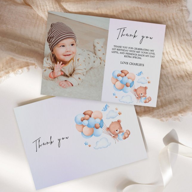 Invitation de l'ours carte de remerciements Teddy (Thank You Card Teddy Bear Invitation)