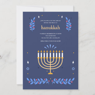 Invitation de Lumière de Hanoukka