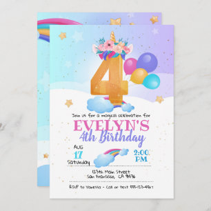 Invitation de l'Unicorne, 4e anniversaire de l'Uni