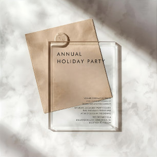 Invitation de luxe en acrylique clair pour la fête
