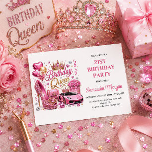 Invitation de luxe pour la reine d'anniversaire en