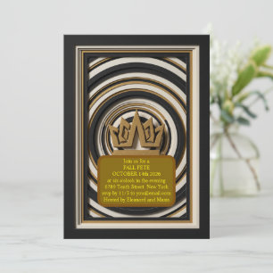 Invitation de luxe pour l'événement VIP en or à 3 