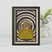 Invitation de luxe VIP en or 3D stratifié