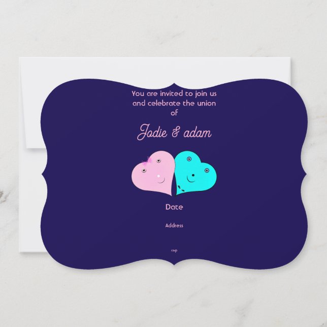 invitation de m. & mrs hearts (Dos)