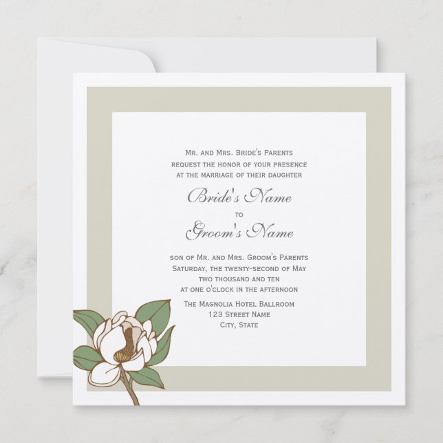 Invitation de Magnolia (Devant)