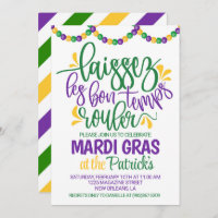 Invitation de Mardi Gras