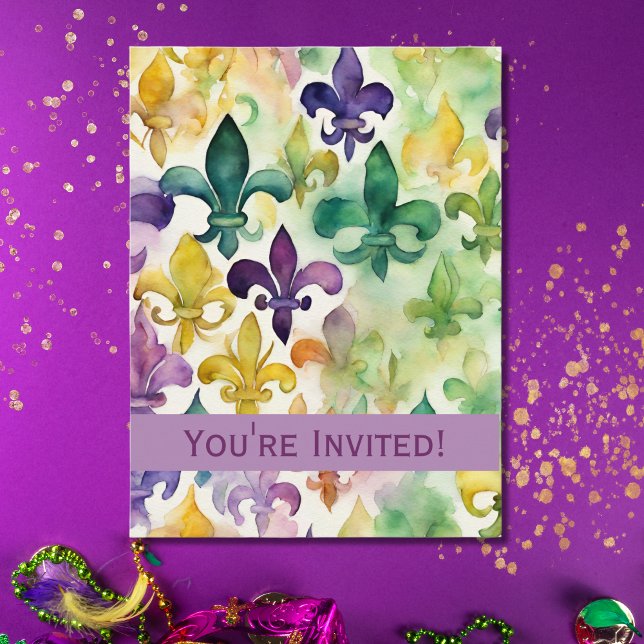 Invitation de Mardi Gras (Créateur téléchargé)
